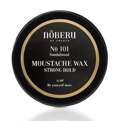 Noberu Moustache Wax Strong Hold Sandalwood 25ml