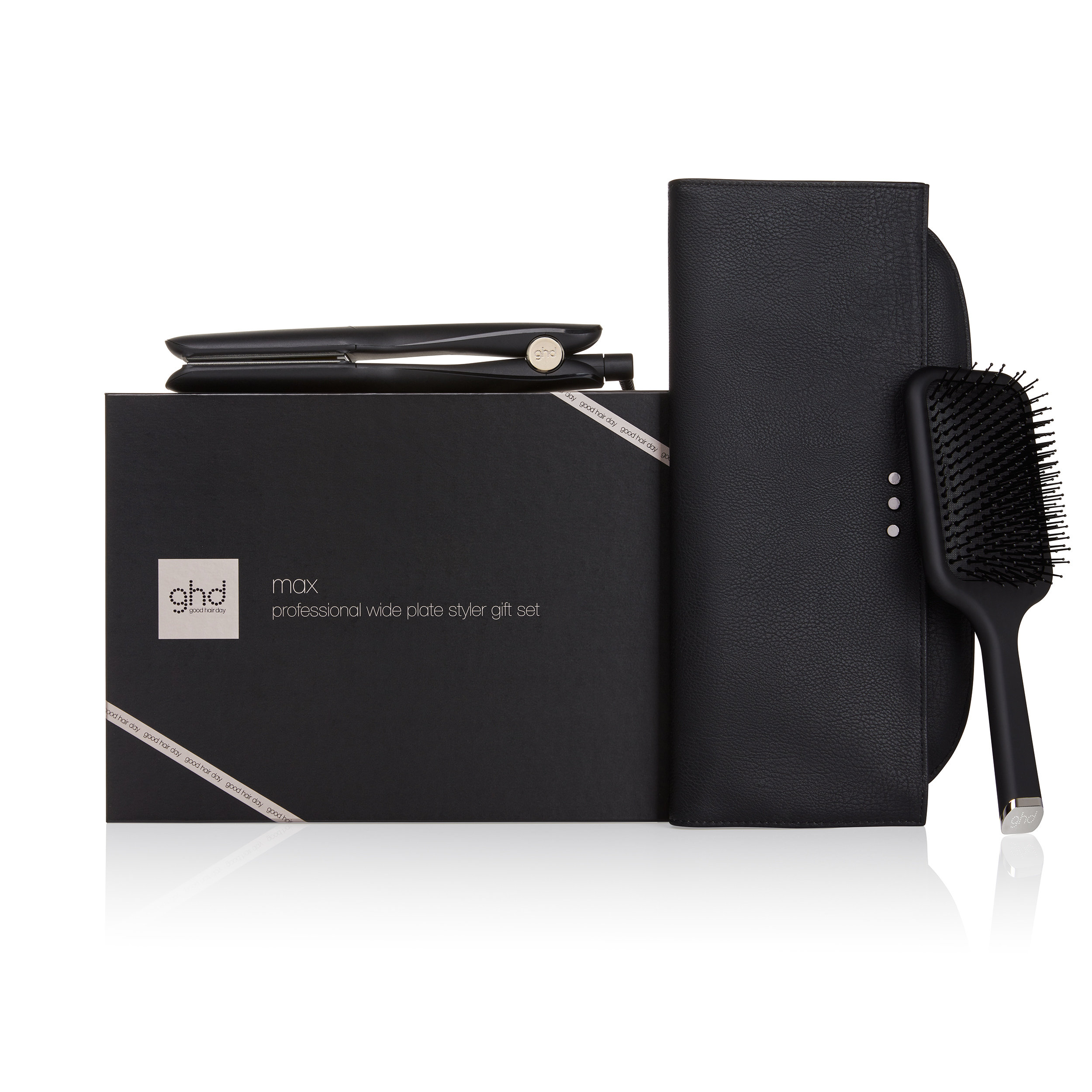 ghd Max Wide Plate Styler Gift Set In Black | Ladies & Gentlemen