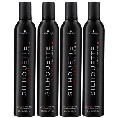Schwarzkopf Professional Silhouette Mousse Super Hold XL 500 ml x 4