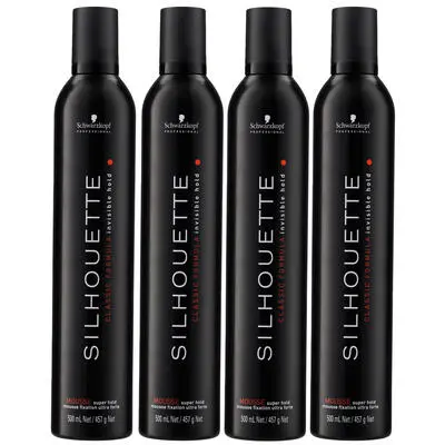 Schwarzkopf Professional Silhouette Mousse Super Hold XL 500 ml x 4