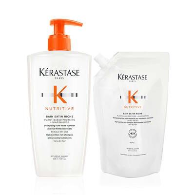 Kérastase Nutritive Bain Riche Shampoo 2x 500 ml (pump + refill)